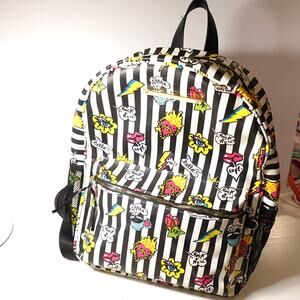 Betsey Johnson Splatter Tattoo Print Floral backpack